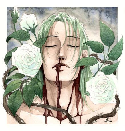 Vinsmoke Yonji - trad. watercolor painting