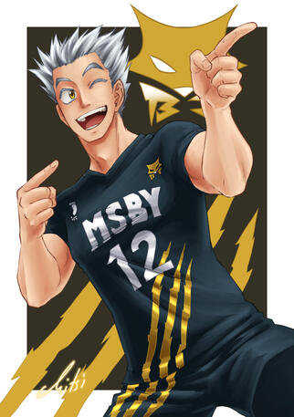 Bokuto - timeskip version (digital art)