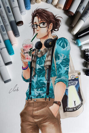 Oikawa Tooru - alternate design (trad. Copic Artwork)