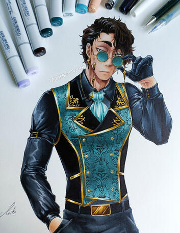 Matsukawa Issei - alternate design (trad. Copic Artwork)