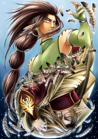 "Brothers" Lark & Vadon trad. Copic Artwork